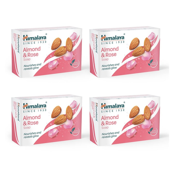 Himalaya Herbals Soap, Almond and Rose, 125g (Pack of 4, Save Rupees 20)