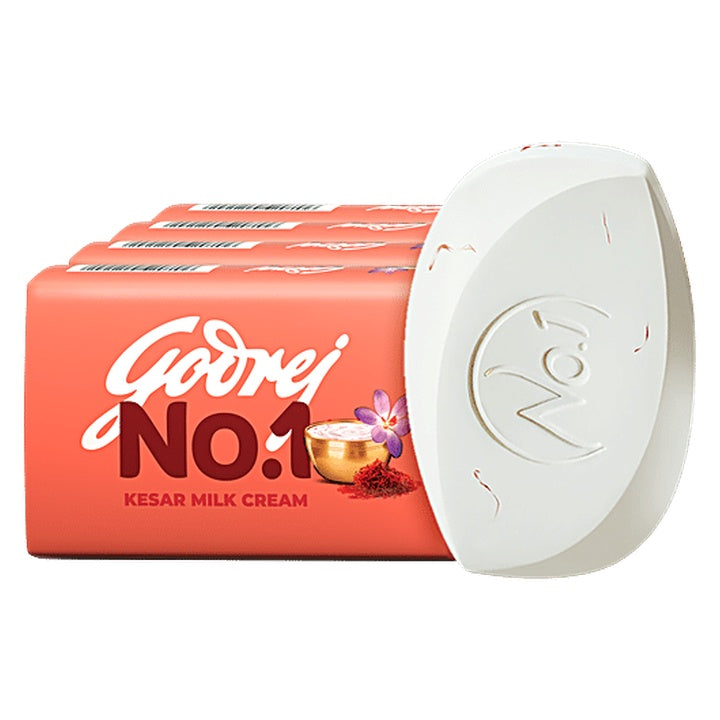 Godrej No.1 Kesar & Milk Cream Bathing Soap (150 g)