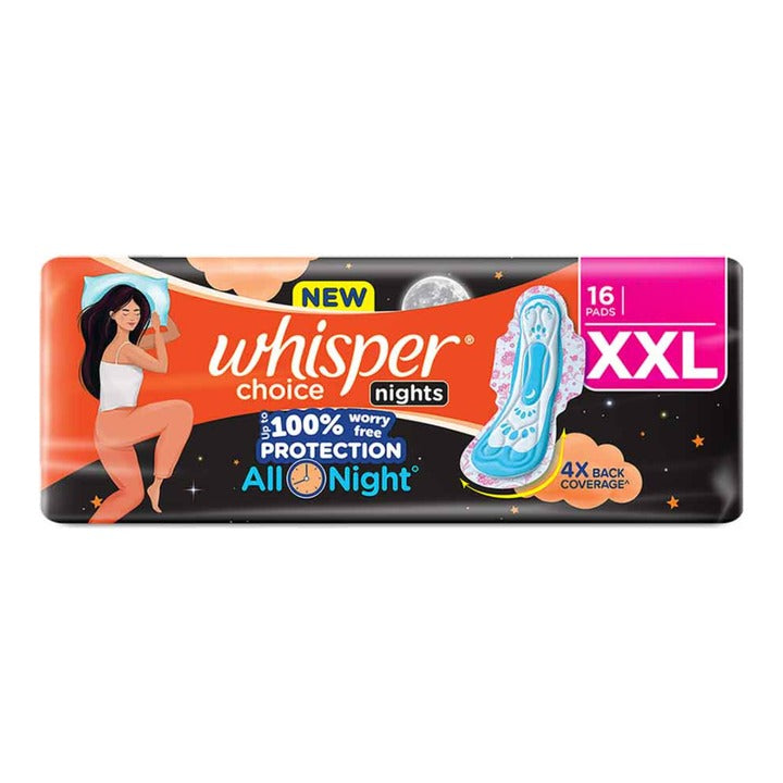 Whisper Choice Night Pads - XXL : 16 U