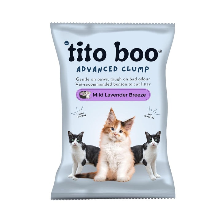 Advanced Clump Cat Litter - 5kg + 1Kg Free Lavendar & Lemon Scented Scoopable Smart Bentonite Sand - Total 6Kg