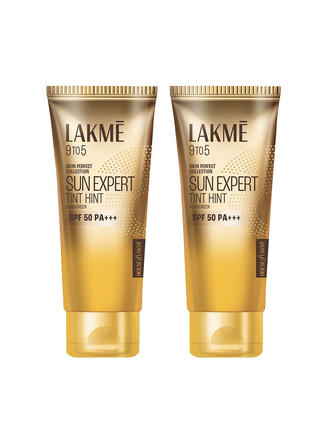 Lakme 9to5 Set of 2 Sun Expert Tint Hint Sunscreen SPF50 PA+++ - 100ml Each