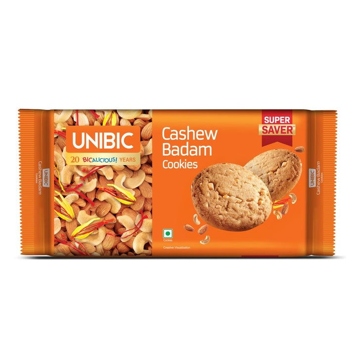 UNIBIC FOODS Cashew Badam Cookies | weight may vary 450g/487.5g