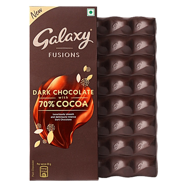 Galaxy Fusions Dark Chocolate Bar With 70% Cocoa (110 g)
