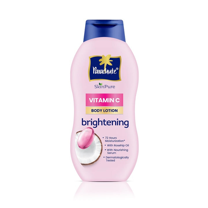 Parachute SkinPure Body Lotion with Vitamin C & Virgin Coconut Oil | Brightening Daily Moisturizer for Glowing Skin | Long-Lasting Hydration | Chemical-Free | Safe for All Skin Types | 400 ml