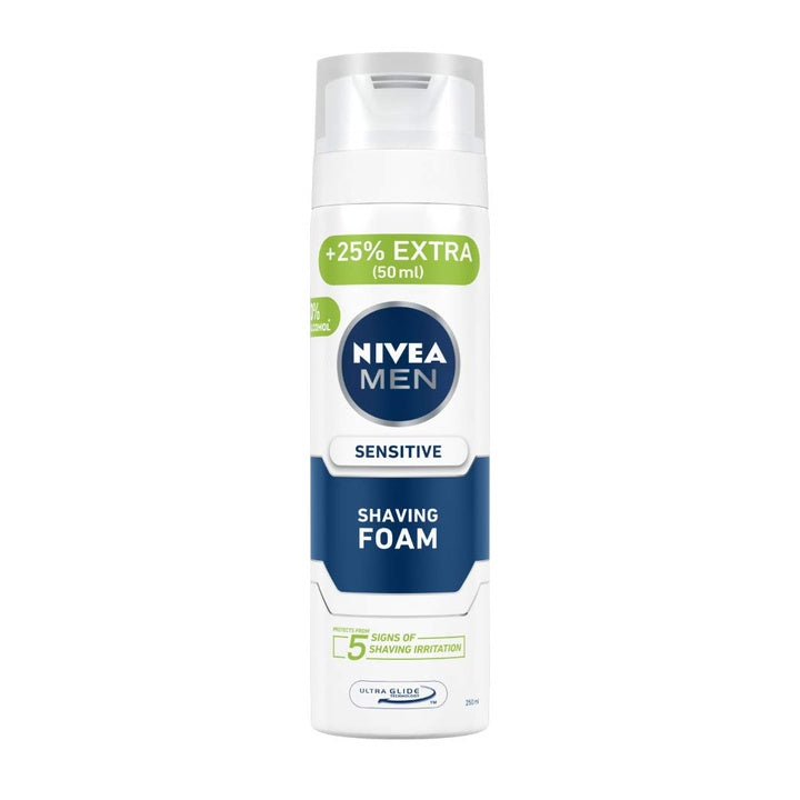 NIVEA MEN Shaving, Sensitive Shaving Foam for Face, 250ml