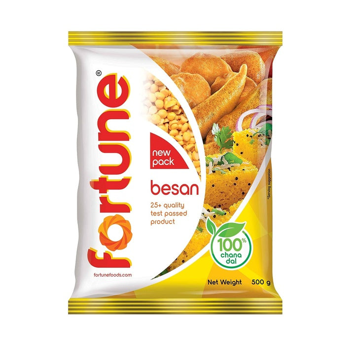FORTUNE Chana Besan, 100% Chana Dal 100% Taste, 500 Gm