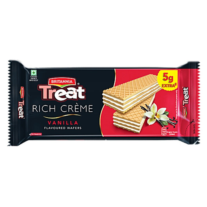 Britannia Treat Rich Creme Vanilla Flavoured Wafer Biscuits (55 g)