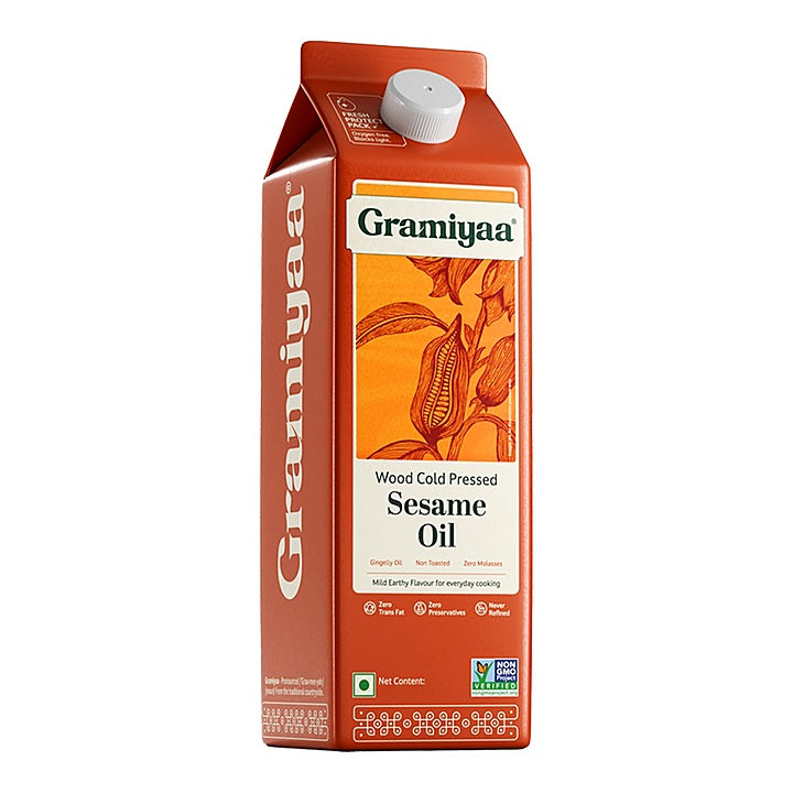 Gramiyaa Wood Cold Pressed Sesame Oil : 910 g