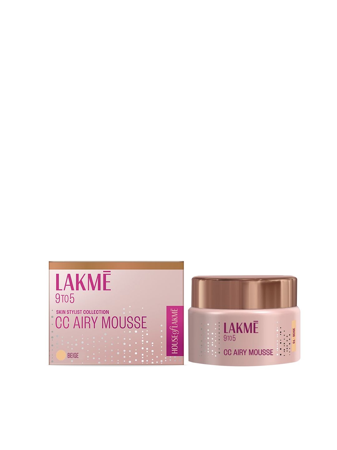 Lakme 9to5 CC Light Mousse with Vitamin E 25g - Beige 01