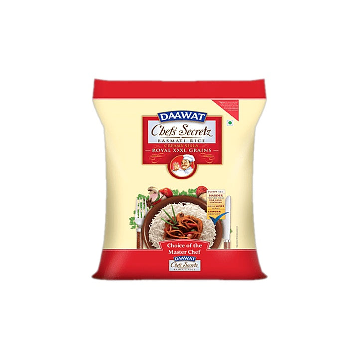Daawat - Chef Secret Royal XXXL Cream Sella Basmati Rice, 30 Kg