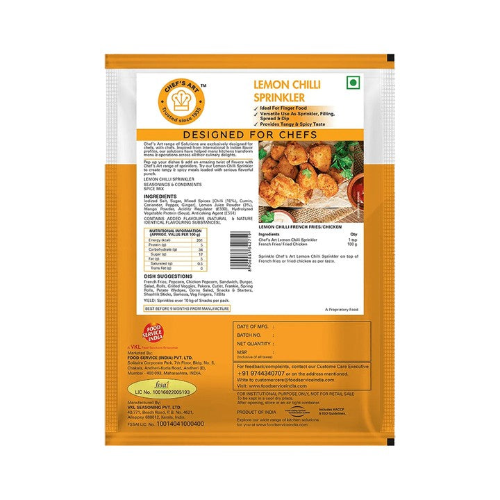Chef's Art - Lemon Chilli Sprinkler, 500 gm