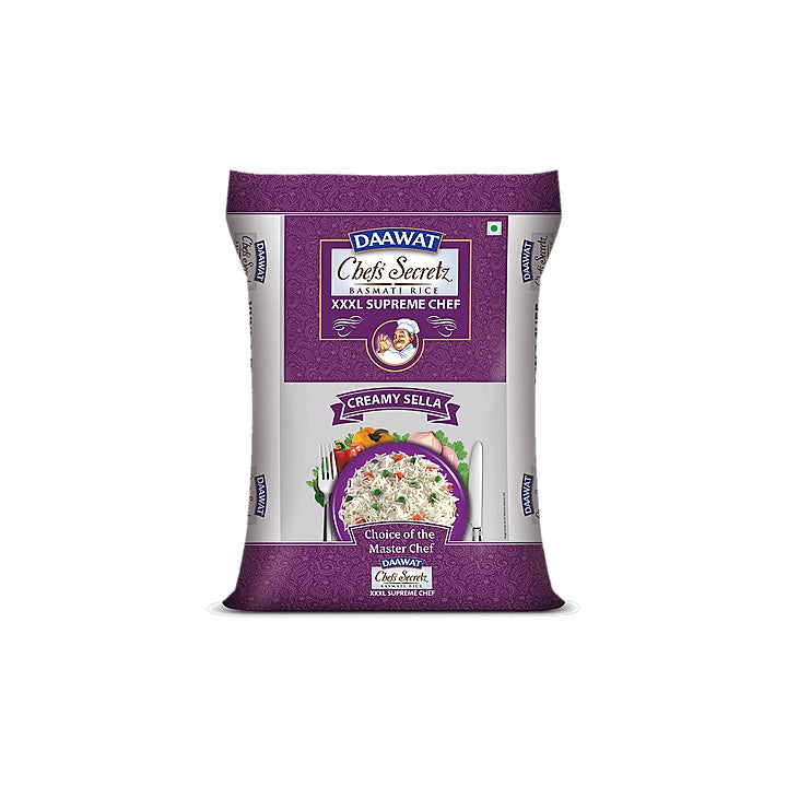 Daawat - Chef Secret Supreme Chef XXXL Creamy Sella Basmati Rice, 30 Kg