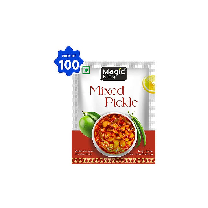 Magic King - Mixed Pickle Sachet, 6 gm (Pack of 100)