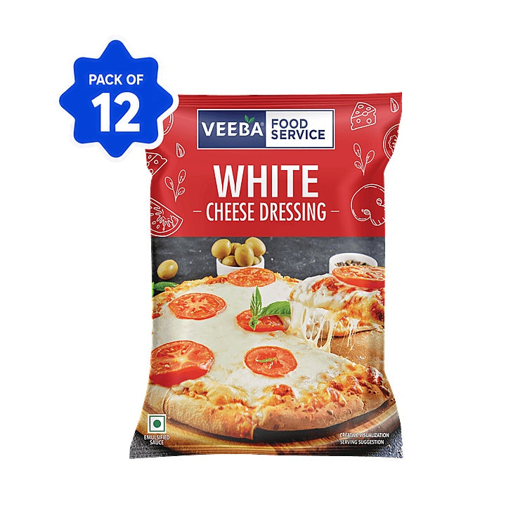 Veeba - White Cheese Dressing, 1 Kg (Pack of 12)