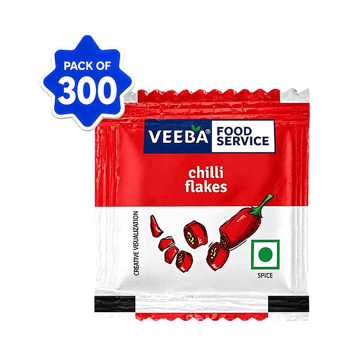 Veeba - Chilli Flakes Sachet, 0.8 gm (Pack of 300)