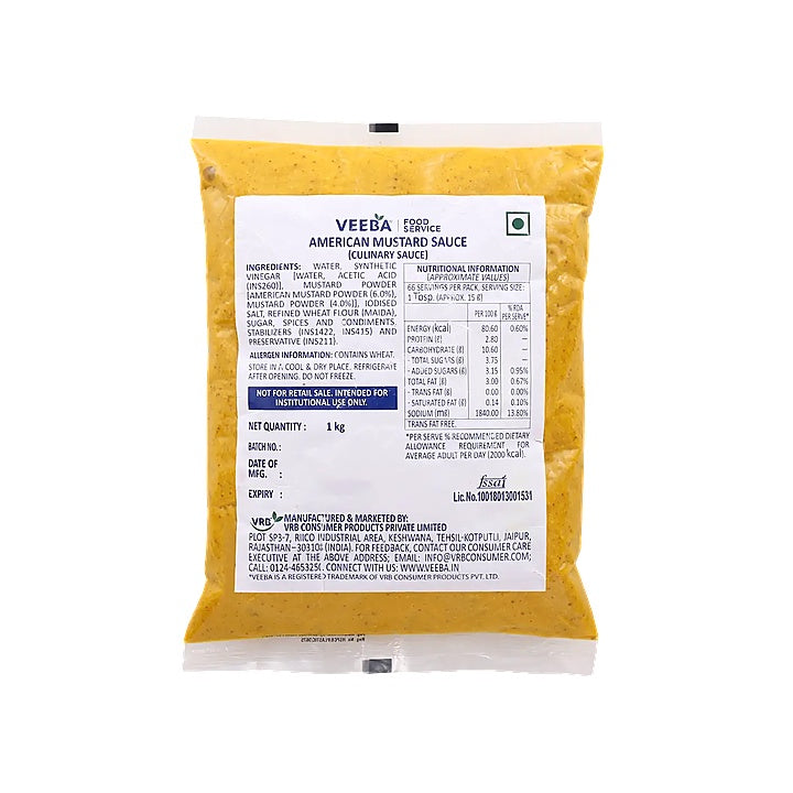 Veeba - American Mustard Sauce, 1 Kg
