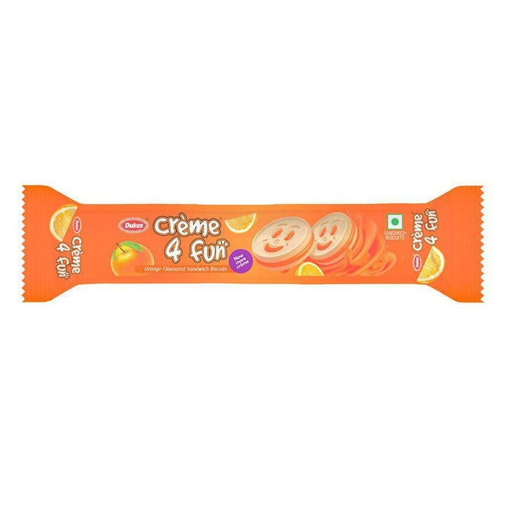 Dukes Creme 4 Fun Orange Cream Sandwich Biscuits 145 g