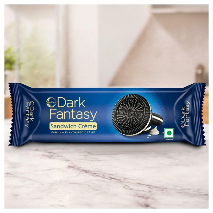Sunfeast Dark Fantasy Vanilla Sandwich Cream Biscuit 79 g