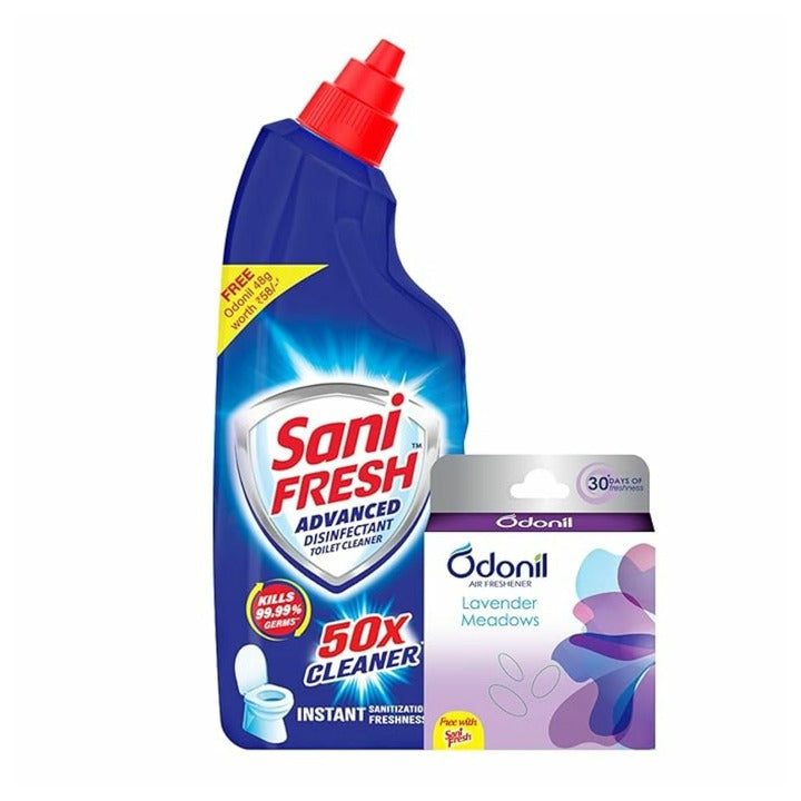 Sanifresh Advanced Disinfectant Toilet Cleaner 1 L (Free Odonil 48 g)
