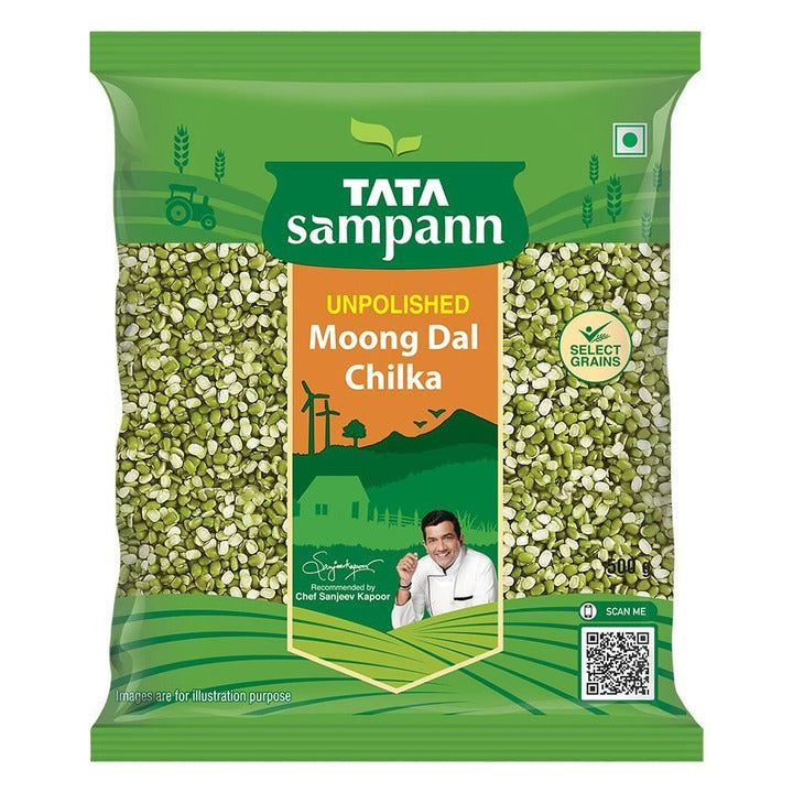 Tata Sampann Unpolished Chilka Moong 500 g