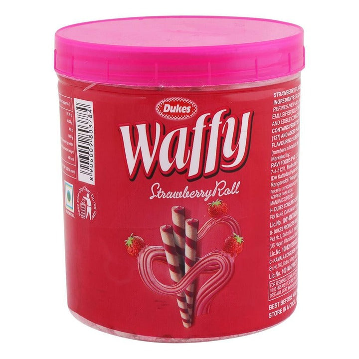 Dukes Waffy Strawberry Wafer Rolls 250 g