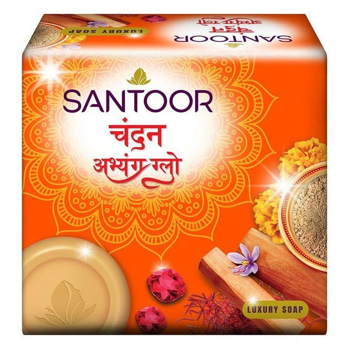 Santoor Chandan Abhyang Glow Luxury Soap 75 g