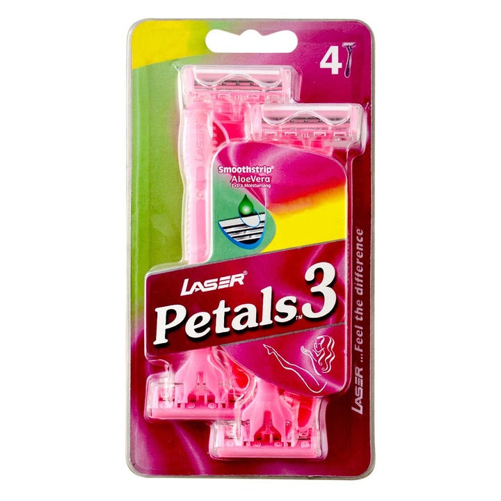 Lazer Petal 3 Women Manual Shaving Razor 3 Blades 4 pcs
