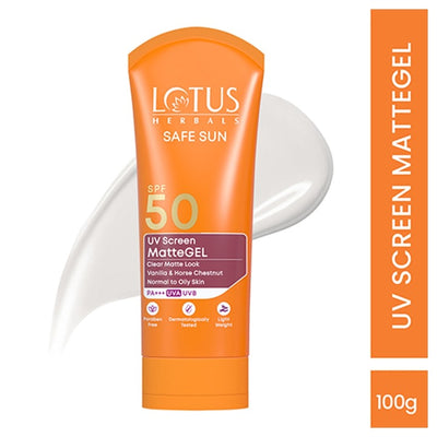 Lotus Herbals Safe Sun SPF 50 PA+++ UV Screen Matte Gel 100 g