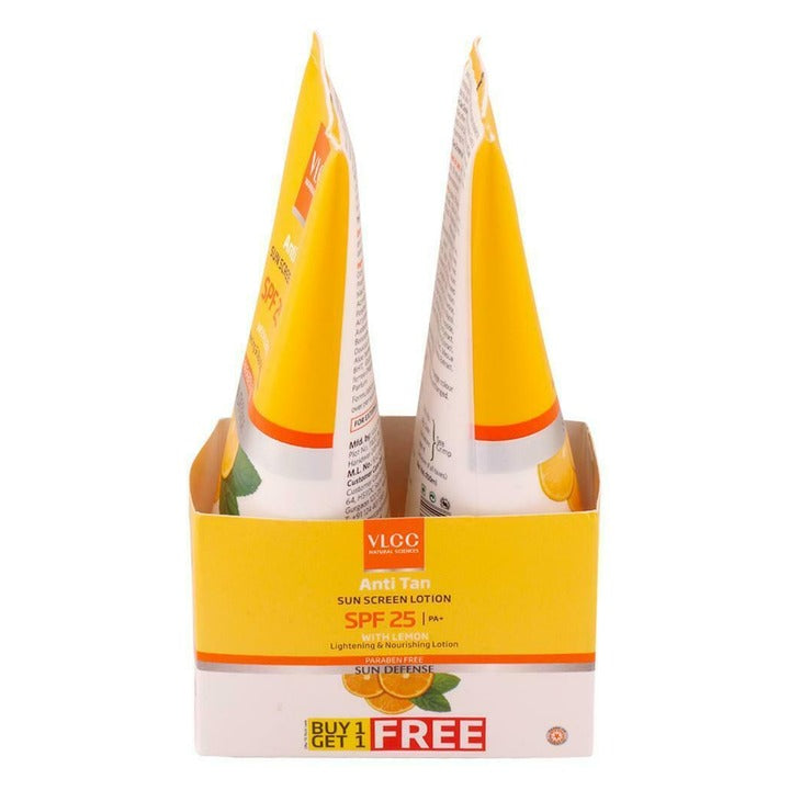 VLCC Anti-Tan SPF 25 Lemon Sun Screen Lotion 150 ml (B1G1 Free)