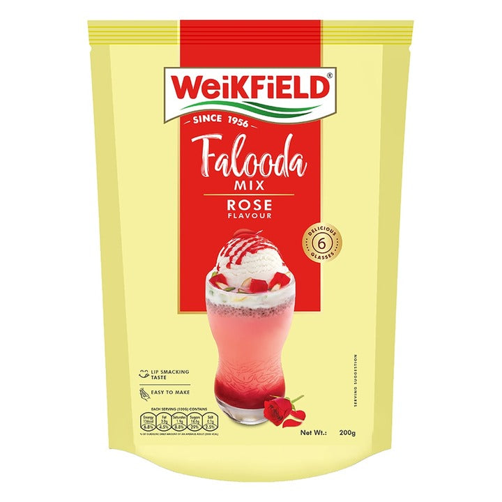 Weikfield Rose Instant Falooda Mix 200 g (Pouch)