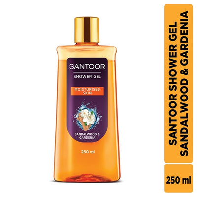 Santoor Moisturised Skin Sandalwood and Gardenia Shower Gel 250 ml