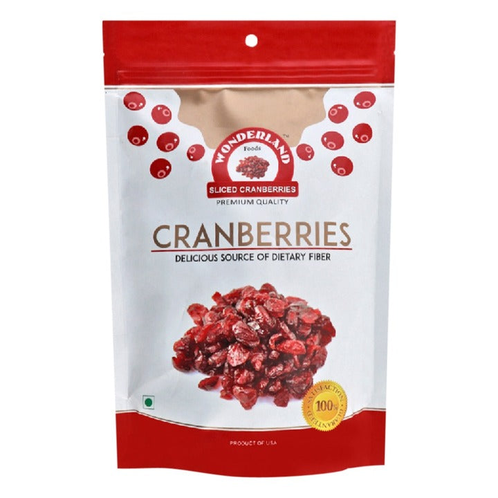 Wonderland Foods Premium Sliced Dried Cranberries 200 g