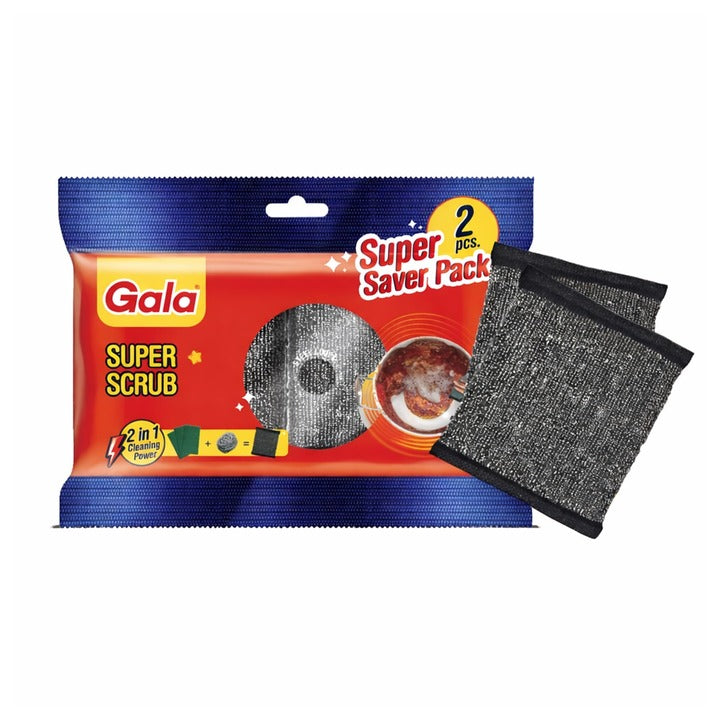 Gala Super Scrub Pad (9.5 cm x 10 cm) 2 pcs
