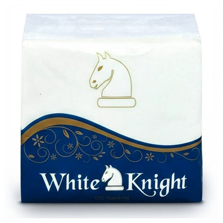 White Knight Cocktail Paper Napkins 30x30 cm (100 pcs)