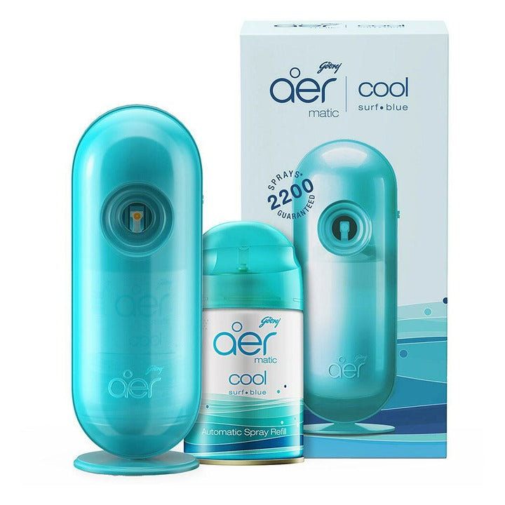 Godrej Aer Matic Cool Surf Blue Diffuser Machine + Machine 210 ml