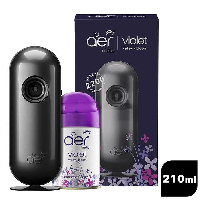 Godrej Aer Matic Violet Valley Bloom Diffuser Machine + Machine 210 ml