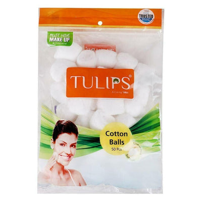 Tulips White Cotton Balls 50 pcs