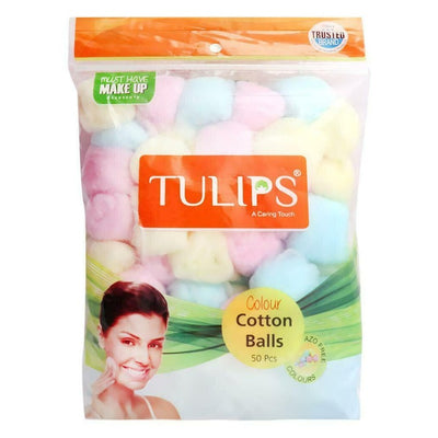 Tulips Color Cotton Balls 50 pcs