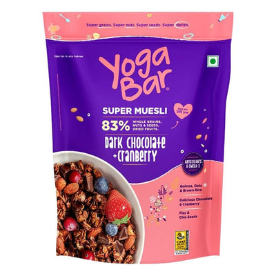 Yogabar Dark Chocolate+ Cranberry Muesli 400 g
