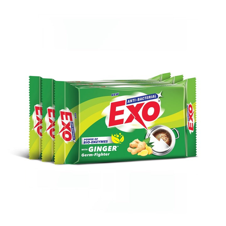 Exo Anti-Bacterial Ginger Twist Dishwash Bar 200 g (Pack of 3)
