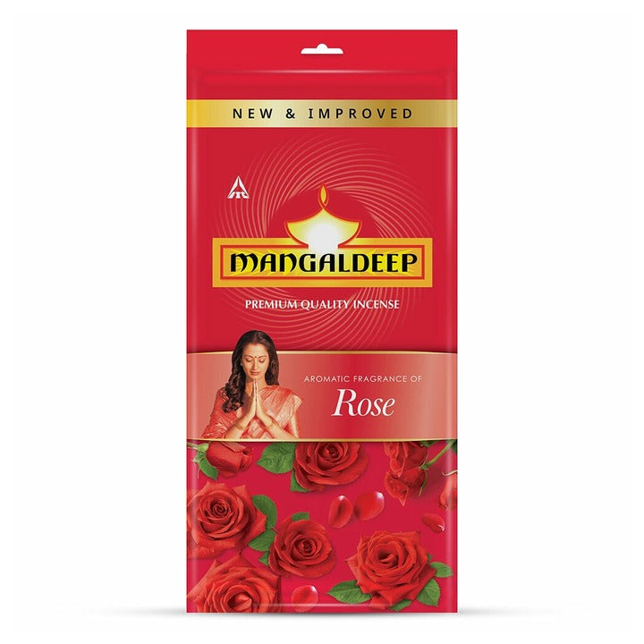 Mangaldeep Rose Puja Zip lock Agarbatti 125 g