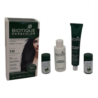 Biotique Conditioning Color, Natural Black(1N) 50 g + 110 ml