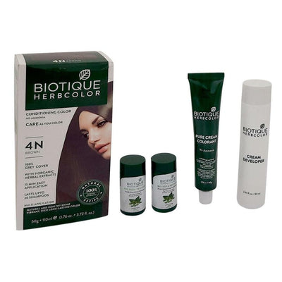 Biotique Herbcolor Conditioning Color, Brown 4N 110 ml+50 g