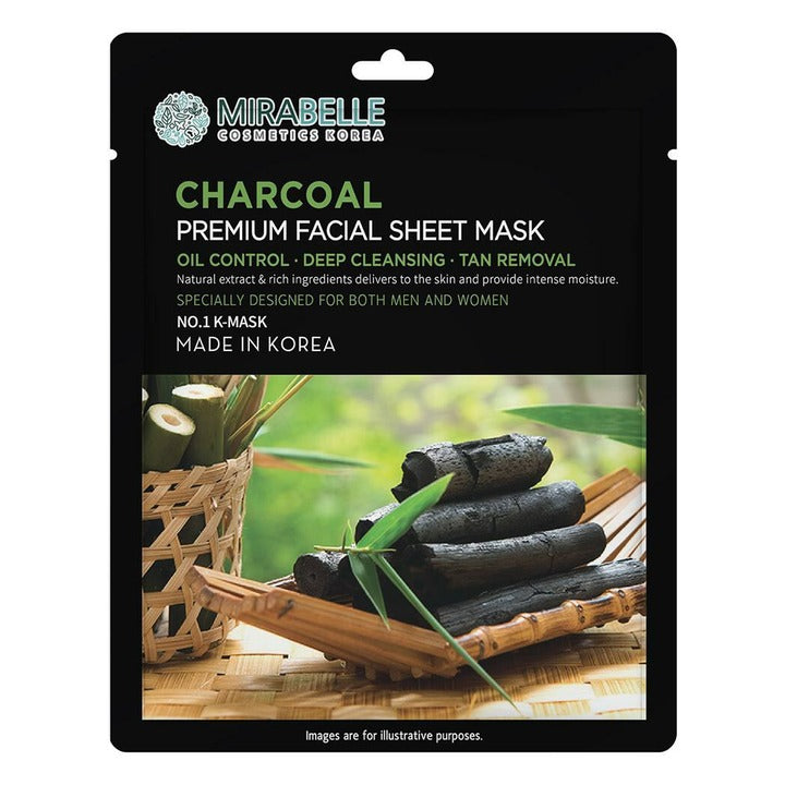 Mirabelle Charcoal Premium Facial Sheet Mask 25 ml