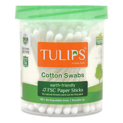 Tulips Earth-Friendly Cotton Swabs 100 pcs