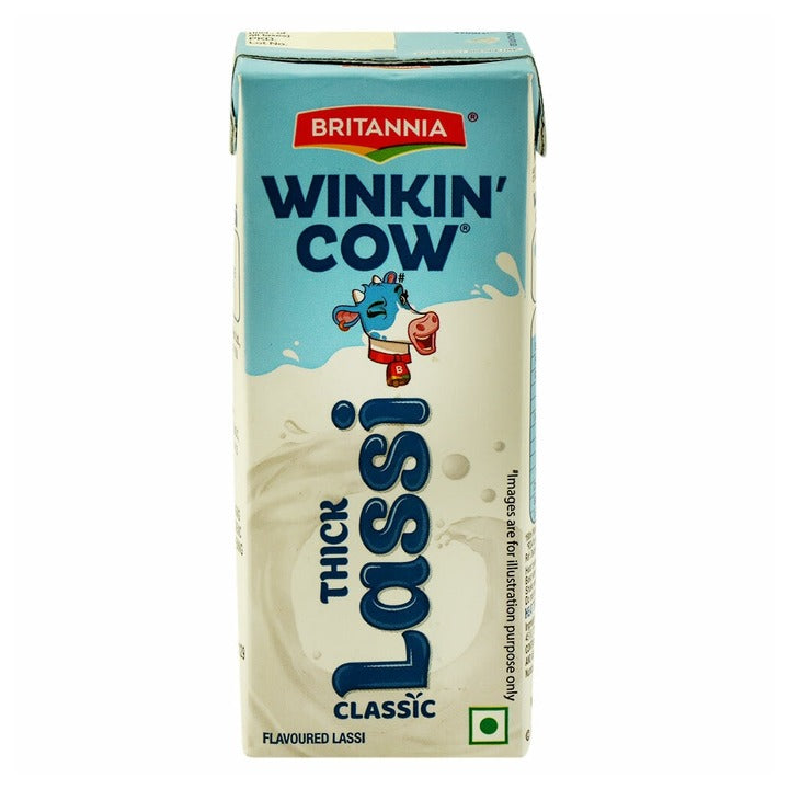 Britannia Winkin Cow Classic Thick Lassi 180 ml (Tetra Pak)