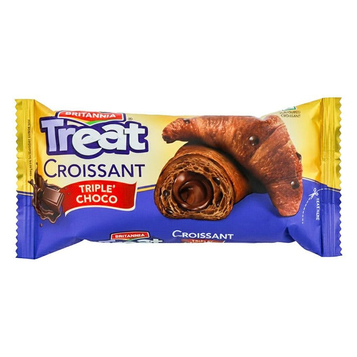 Britannia Treat Croissant Triple Choco Cream Roll 55 g