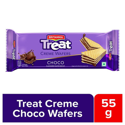 Britannia Treat Choco Creme Wafers Biscuit 55 g
