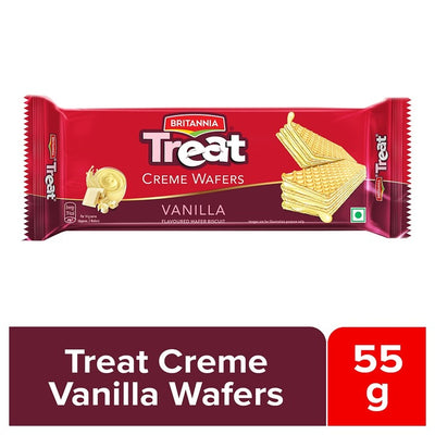 Britannia Treat Vanilla Creme Wafer Biscuit 55 g