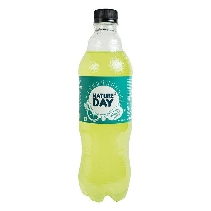 Nature Day Nimbu Pudina Flavour Sparkling Fruit Drink 600 ml